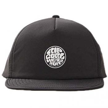Rip Curl Gorra Surf Series Negra con diseño clásico, ajuste snapback, material de poliéster, visera curvada y logo bordado en la parte frontal