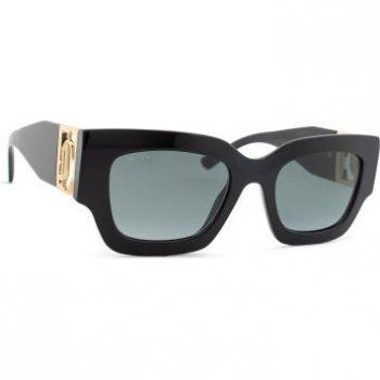 Jimmy Choo Nena/S 807 Black Sunglasses - Size: One Size, Female, Rectangular, 51 MM