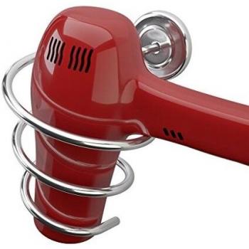 Balvi Soporte secador Pelo Curl Soporte Universal de Pared Incluye Accesorios de Montaje para Pared Metal