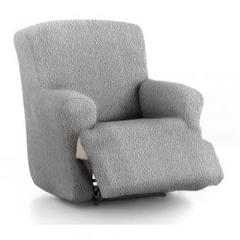 Eysa Funda Sofá Ajustable Roc Gris - Protege Tu Sofá, Eysa Funda de Sillón Relax XL Elástica Gris Claro 60 - 110 cm, Funda para Sillón Eysa ROC Gris Claro