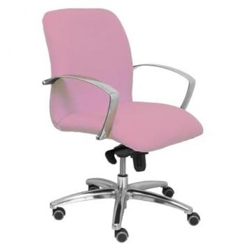 Sillón de Oficina Caudete BALI710 Rosa pálido, ergonómico, con mecanismo basculante, regulable en altura, asiento y respaldo tapizados en tejido Bali