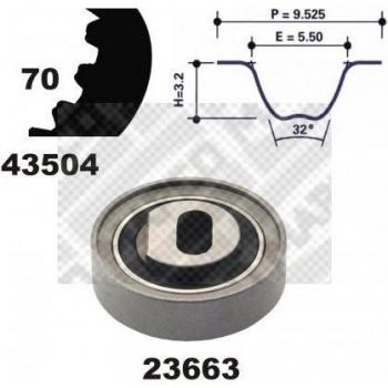 Kit de poleas con correa de distribución MAPCO 23504