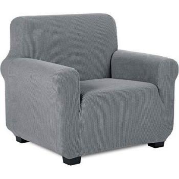 Tianshu funda de sillonmaterial jacquard poliester y elastano fundas de sofa suaves resistenteszfunda de sillonzgris claroz