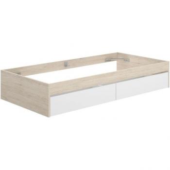 Aro de Cama Lago con 2 Cajones Blanco 40x96x195 cm