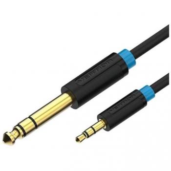 Cable estéreo Vention BABBH/ Jack 6.5 Macho - Jack 3.5 Macho/ 2m/ Negro