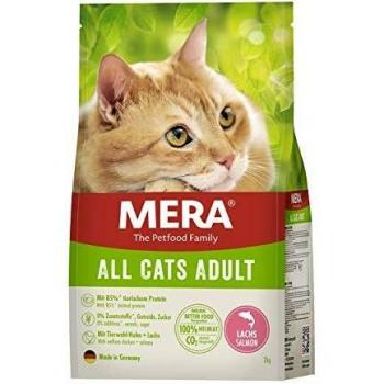 Mera Cats Salmón Pienso para Gatos - 2 kg, alimento seco para gatos con salmón como ingrediente principal, rico en proteínas, formulado para una nutrición equilibrada, contiene ácidos grasos omega-3 y