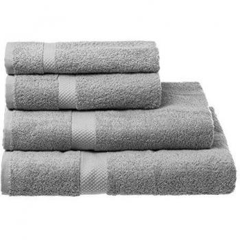 Lola Home Toalla de Ducha, en Gris Perla, 100% de algodón Natural, 70x140 cm