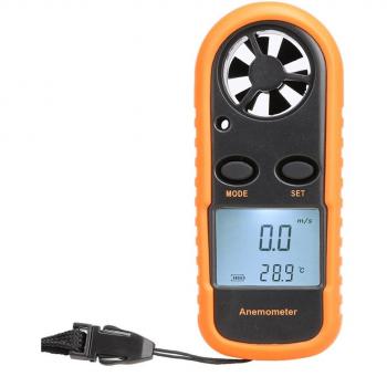 nilover LCD Digital Velocidad del viento Escala Gauge Meter Anemómetro Termómetro Anemómetro Handheld medir con retroiluminación para windsurf vela pesca montañismo Kite Flying, color amarillo