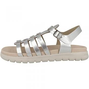 Sandalias Niña Geox J Soleima G.b - Metal.lea, color plateado, talla 39 EU