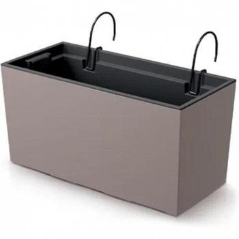 Maceta Prosperplast URBI CASE W 395x185x195 Mocca con Ganchos y Depósito