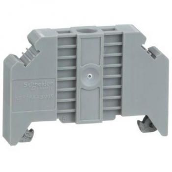 Schneider Electric 50-Pack DIN Rail End Brackets with Screws for 35mm Rail, Gray