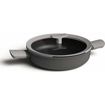 Berghoff 3950166 Sartén de 2 asas 26cm, 2,9l + tapa, aluminio, inducción, color gris