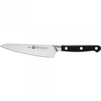 Cuchillo de Chef Compacto Zwilling Pro 14 cm, Acero Inoxidable, Mango Negro
