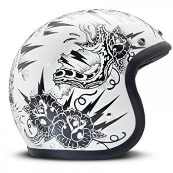 DMD Casco Moto Vintage Thunderstruck, multicolor, talla XL