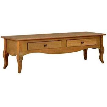 SengentoStyle Tv-meubel met 2 lades 120x35x35 cm massief grenenhout