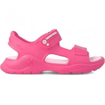 Sandalias abiertas de niño BIOMECANICS 232290 con velcro, disponibles en azul, fucsia y aguamarina, con logotipo y doble cierre adherente