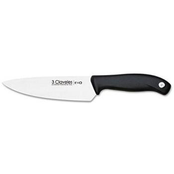 3 Claveles EVO Cuchillo para Cocinero, Acero Inoxidable, Multicolor, 15 cm - 6