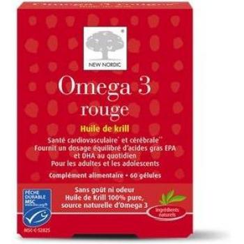 Omega 3 Rouge New Nordic 60 Gélules - Sabor y olor neutro