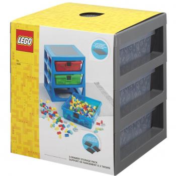 LEGO Iconic 3-Drawer Rack - Dark Gray