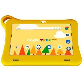 Alcatel TKEE Mini 2021 - Tablet Infantil de 7, Quadcore, RAM de 1GB, Almacenamiento de 32GB Expandible hasta 128GB vía MicroSD, Batería de 2580 mAh, Android 10 (Go Edition), con Funda Kurio Genius en Colores Naranja y Amarillo