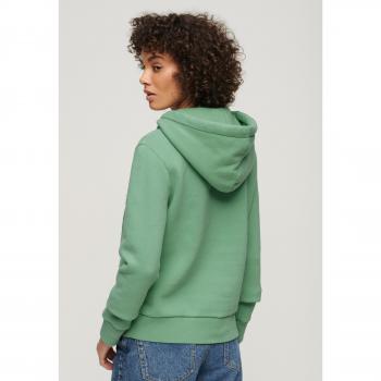 Sudadera con capucha Superdry para mujer con gráfico en relieve verde