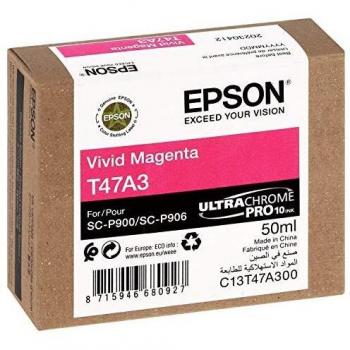 Cartucho de Tinta Epson UltraChrome Pro 10 T47A3 Magenta Vivo Original 50ml
