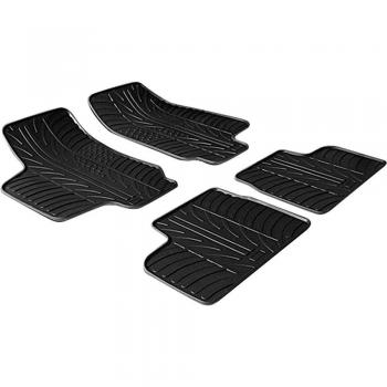 Rubber Car Mats GL 0083 Alfombras de Goma, 4 Piezas