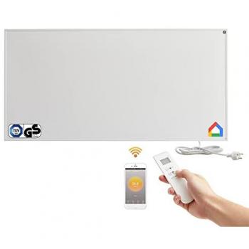 Radiador Eléctrico Infrarrojo Arebos 700W - Panel Calefactor Wifi con Termostato y Temporizador