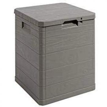 Baule Multiuso de Jardín Woody's 90L en Resina Gris Tortora - 42x44x50 cm