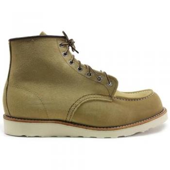 Red Wing Classic Moc Toe Beige Leather Boots for Men - Size 41-43