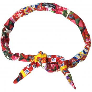 Dolce & Gabbana Multicolor Carretto Print Waist Belt - IT40|S, Female, Size: XS
