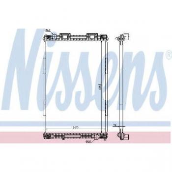 Radiador de refrigeración del motor NISSENS 628720