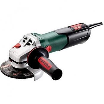 Metabo WEA 11-125 Quick - Amoladora angular con cable Ø125 mm, potencia de 1100 W, velocidad sin carga de 2800-11000 rpm, sistema de cambio rápido del disco, diseño compacto y ligero