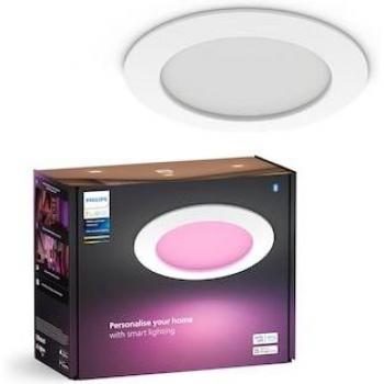 Philips Hue Slim Foco Empotrado Blanco 170mm, Luz Blanca y de Color, 1200lm, Bluetooth, Compatible con Alexa y Google Assistant