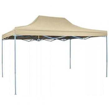 vidaXL Foldable Tent Pop-Up 3x4.5 m Cream White