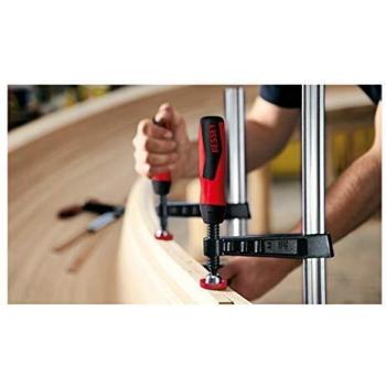 Bessey Tornillo de apriete con mango bicomponente TG 40S10-2K, fundición maleable, empuñadura en plástico bi-componente