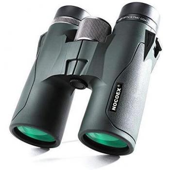NOCOEX 10x42 Prismáticos,Binoculares Profesionales y Potentes con Gran Alcance. Ligeros e Impermeables, Prismas BaK4 y FMC,Ideales para Observación de Aves, Caza, Senderismo, Astronomía y Camping