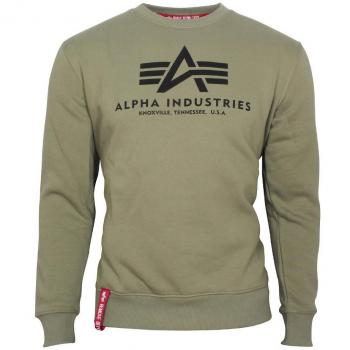 Alpha Industries Basic Olive Pullover Sweatshirt S
