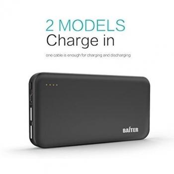 Baiter [isq equipado clase más rápida función de carga] Micro/puerto entrada Lightning 2 nuevo diseño de 13400 mAh carga rápida funda para portátil Banco de alimentación 2,4 A carga rápida para iPhone 6 Plus iPad Samsung S5 S6 Nota 3 4 5 