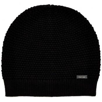 Calvin Klein Triple Knit Beanie Gorro de Punto, Negro