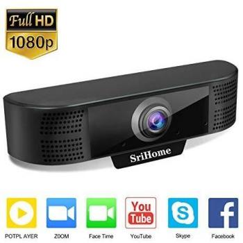 Cámara web Full HD 1080P con micrófono, cámara web USB 2.0 / 3.0 para PC, cámara web para computadora Plug and Play para videollamadas, computadora portátil, Facebook, transmisión en vivo, YouTube