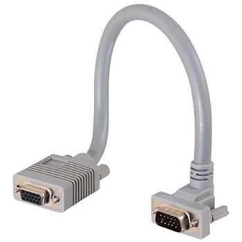 Cables to go cable alargador para monitor de 05 m con blindaje premium hd15 sxga mf con conector macho en angulo de 90 grados hacia arriba 1 m