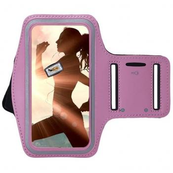 Brazalete deportivo iphone 8 de neopreno antideslizante anti-sudor funda deportiva iphone 8 brazalete movil iphone 8 funda brazalete iphone 8 con soporte para llaves cable tarjetas rosa