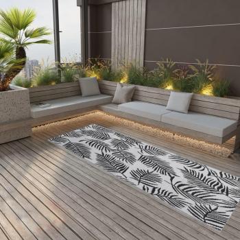 Alfombra de exterior negra 80x250 cm en polipropileno (PP)