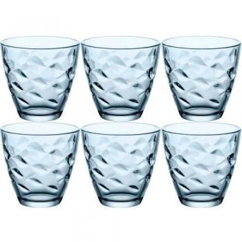 Bormioli Rocco Flora Set 6 Vasos Bajos Vidrio 26CL Azul