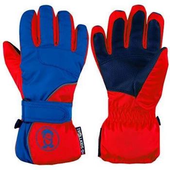 Trollkids Niños Guantes Troll, color Mittelblau/Rot talla 4,5; 5-6 años