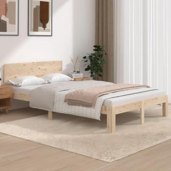 Estructura de cama sin colchón de madera de pino maciza 120x200 cm vidaXL