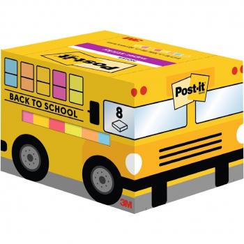 Post-it Super Sticky Notes 7100254025, Blocs de Notas Adhesivas Reposicionables, Pack Autobús de 8 Bloques, 90 hojas por Bloque, Tamaño 63.5mm x