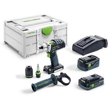 Festool Taladro atornillador inalámbrico DRC 18/4 5,2/4,0 I-Plus Quadrive + batería BP 18 Li 5,2 AS-ASI