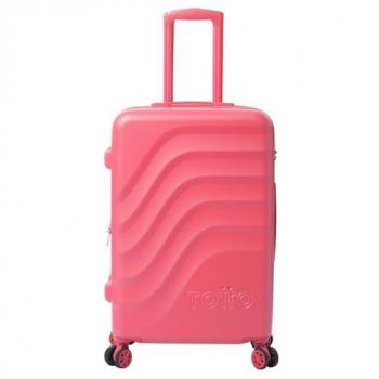 Maleta Rígida Mediana TOTTO Bazy+ M Claret Red, 43.5 x 69 x 26 cm, Capacidad 64L, Expandible, Resistencia a Impactos, Ruedas 360º
